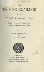 Cover of: The Táin bó Cúailnge from the Yellow book of Lecan: with variant readings from the Lebor na huidre.