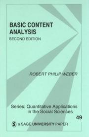 Basic content analysis by Robert Philip Weber