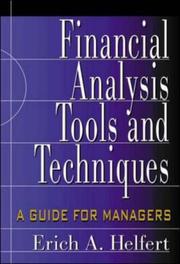 Cover of: Financial analysis: tools and techniques : a guide for managers