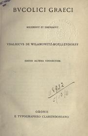 Cover of: Bucolici graeca.