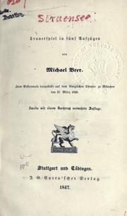 Cover of: Struensee: Trauerspiel in fünf Aufzügen.