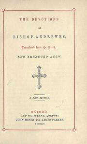 Cover of: devotions of Bishop Andrewes