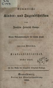 Cover of: Sämmtliche Kinder- und Jugendschriften.