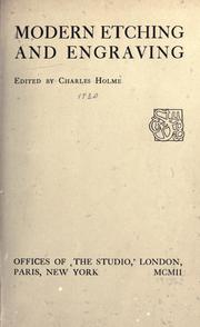 Cover of: Modern etching and engraving