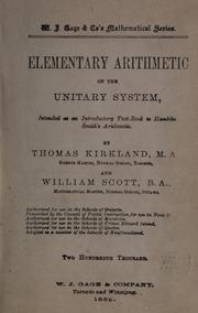 Cover of: Elementary arithmetic on the unitary system: intended as an introductory text-book to Hamblin Smith's arithmetic