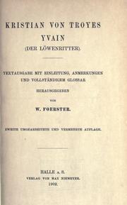 Cover of: Yvain, der Löwenritter. by Chrétien de Troyes