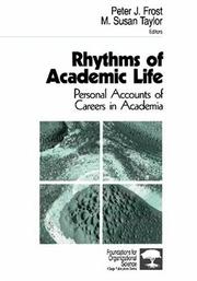 Cover of: Rhythms of Academic Life: Personal Accounts of Careers in Academia (Foundations for Organizational Science)