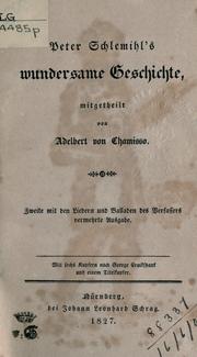 Cover of: Peter Schlemihls wundersame Geschichte