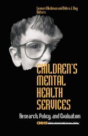 Children's mental health services : research, policy, and evaluation