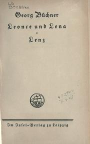 Cover of: Leonce und Lena: Lenz.