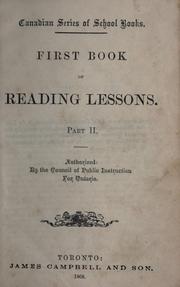 Cover of: First book of reading lessons. |