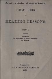 Cover of: First book of reading lessons. |