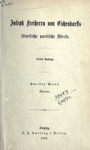 Cover of: Sämtliche poetische Werke.