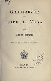 Cover of: Grillparzer und Lope de Vega.