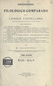 Cover of: Diccionario filológico-comparado de la lengua castellana by Matías Calandrelli