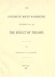 The capture of Mount Washington, November 16th, 1776 by Edward F. De Lancey