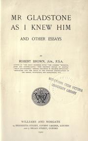 Cover of: Mr. Gladstone as I knew him: and other essays