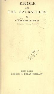 Cover of: Knole and the Sackvilles