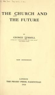 Cover of: The Church and the future
