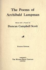 The poems of Archibald Lampman by Archibald Lampman