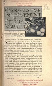 Cover of: Cooperative improvement of citrus varieties