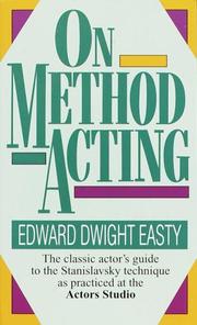 Cover of: On Method Acting by Edward Dwight Easty