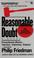 Cover of: Reasonable Doubt