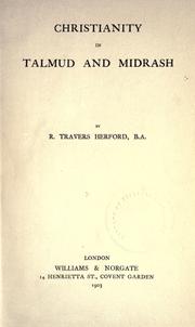 Cover of: Christianity in Talmud and Midrash by R. Travers Herford
