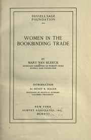 Cover of: Women in the bookbinding trade