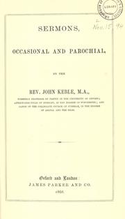 Cover of: Sermons, occasional and parochial.