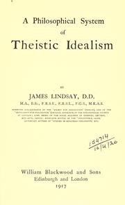 Cover of: A philosophical system of theistic idealism.