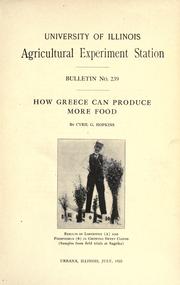 Cover of: How Greece can produce more food