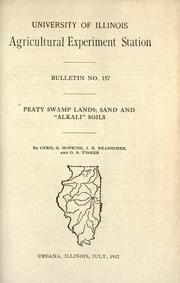 Cover of: Peaty swamp lands: sand and "alkali" soils