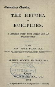 Cover of: The  Hecuba of Euripides by Euripides