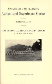 Cover of: Marketing Calhoun County apples