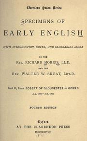 Cover of: Specimens of early English by Richard Morris