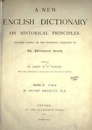 Cover of: A new English dictionary on historical principles (vol 4): founded mainly on the materials collected by the Philological Society