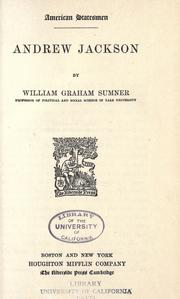 Andrew Jackson by William Graham Sumner