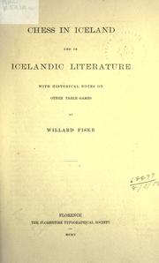 Cover of: Chess In Iceland And In Icelandic Literature