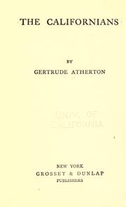 Cover of: The  Californians by Gertrude Atherton