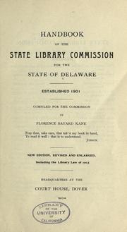 Handbook of the State Library Commission for the State of Delaware Delaware. State Library Commission