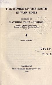 The women of the South in war times by Andrews, Matthew Page
