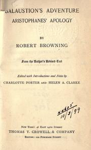 Cover of: Balaustion's adventure by Robert Browning