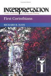Cover of: First Corinthians by Richard B. Hays