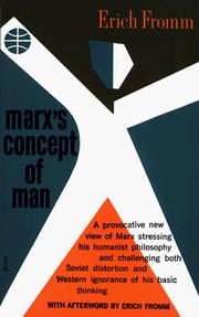 Cover of: Marx's Concept of Man
