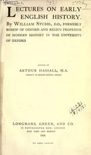 Cover of: Lectures on early English history by William Stubbs