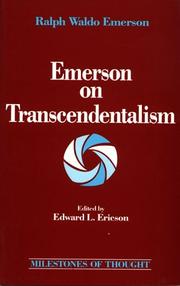 Cover of: Emerson on transcendentalism
