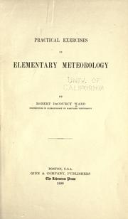 Cover of: Practical exercises in elementary meteorology