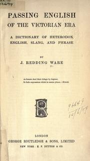 Cover of: Passing English of the Victorian era by James Redding Ware