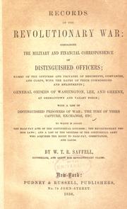 Records of the revolutionary war by William Thomas Roberts Saffell